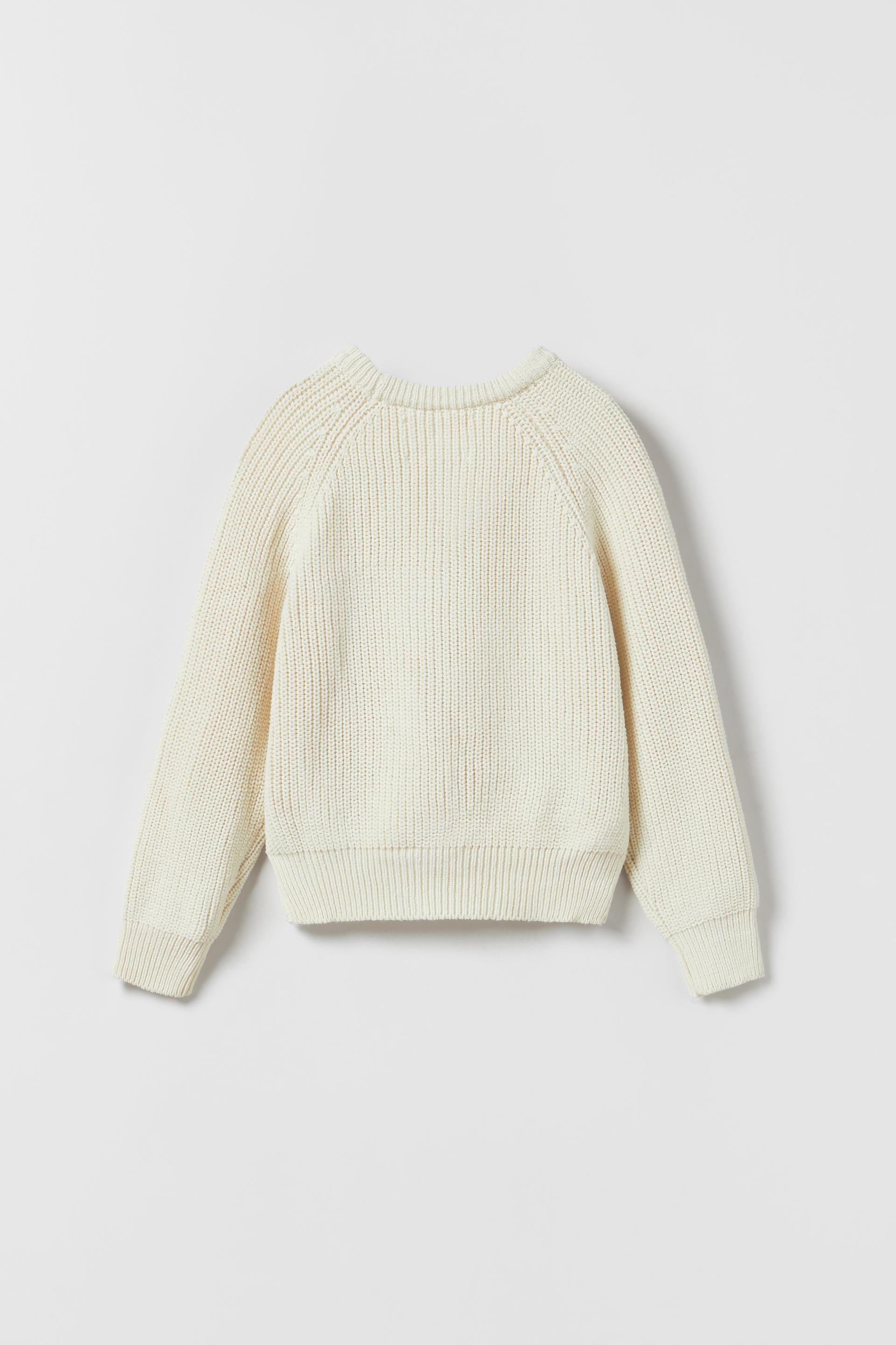 CUT OUT KNIT SWEATER - Ecru | ZARA 