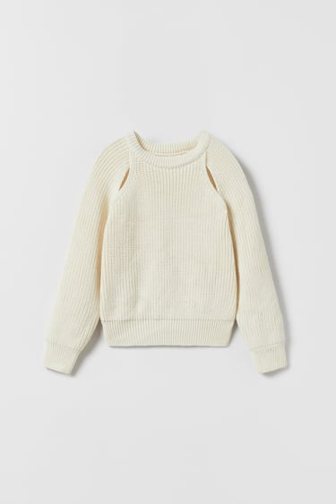 Image 0 of CUT-OUT KNIT SWEATER from Zara