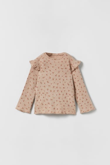 Image 0 of FLORAL SOFT-TOUCH T-SHIRT from Zara