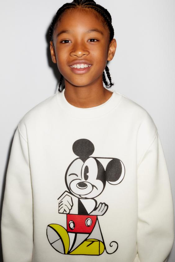 ミッキーマウス C ディズニー スウェットシャツ ホワイト Zara Japan 日本 ミッキーマウス C ディズニー スウェットシャツ ホワイト Zara Japan 日本