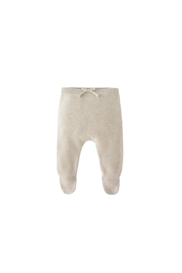 Image 0 of KNIT FOOTED LEGGINGS WITH TIED DETAIL from Zara