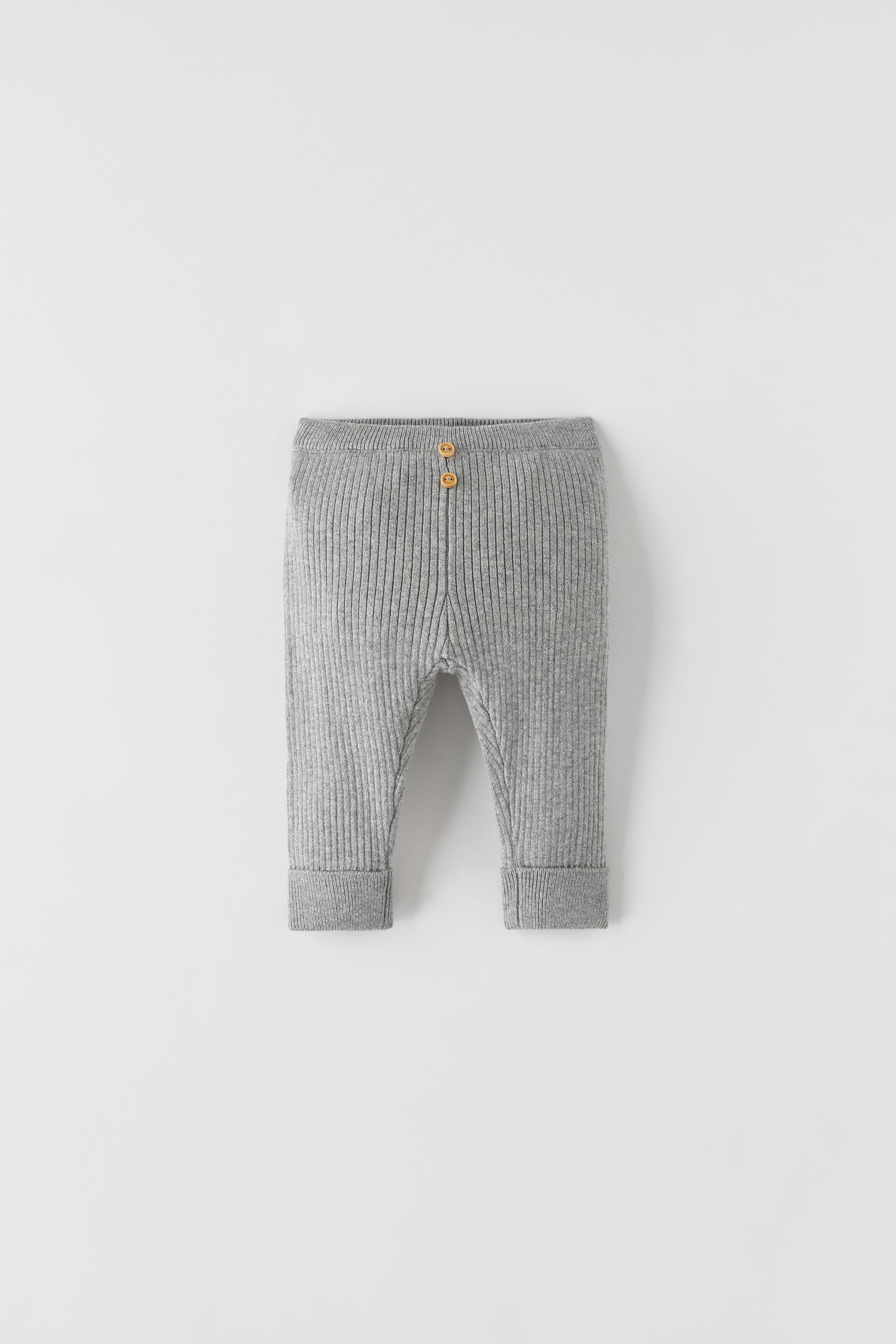 Zara grey ribbed leggings Clearance