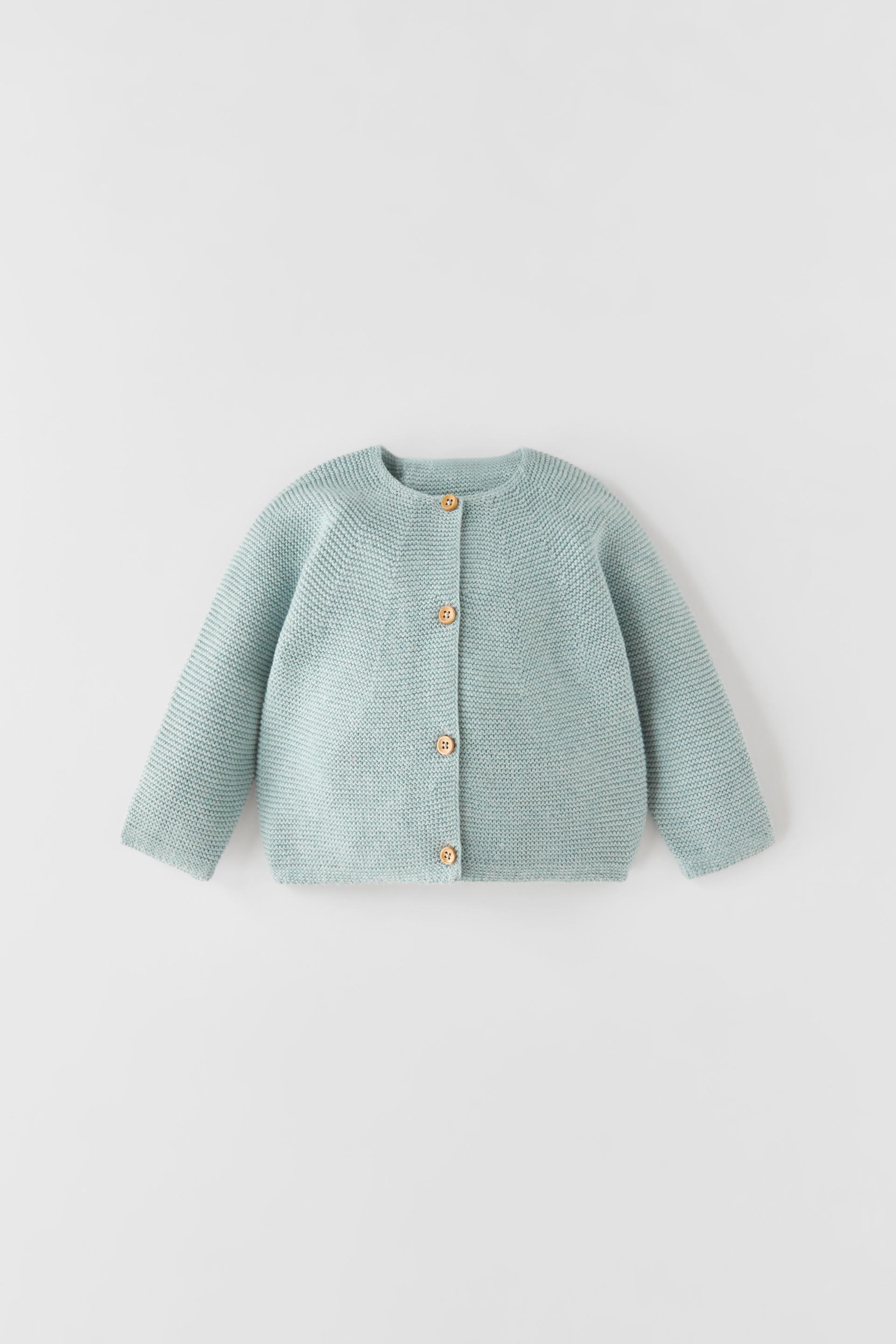 SEED STITCH KNIT JACKET - Sea green 