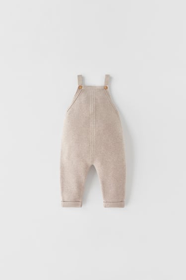 Image 0 of GARTER STITCH KNIT DUNGAREES from Zara