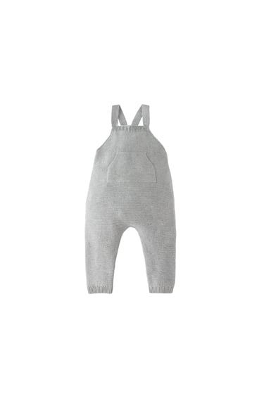 Image 0 of GARTER STITCH KNIT DUNGAREES from Zara