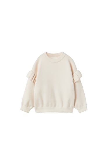 Image 0 of KNIT SWEATER WITH RUFFLE TRIMS from Zara