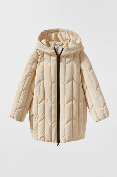 Image 0 of LIGHTWEIGHT COAT WITH GEOMETRIC QUILTED DETAIL from Zara