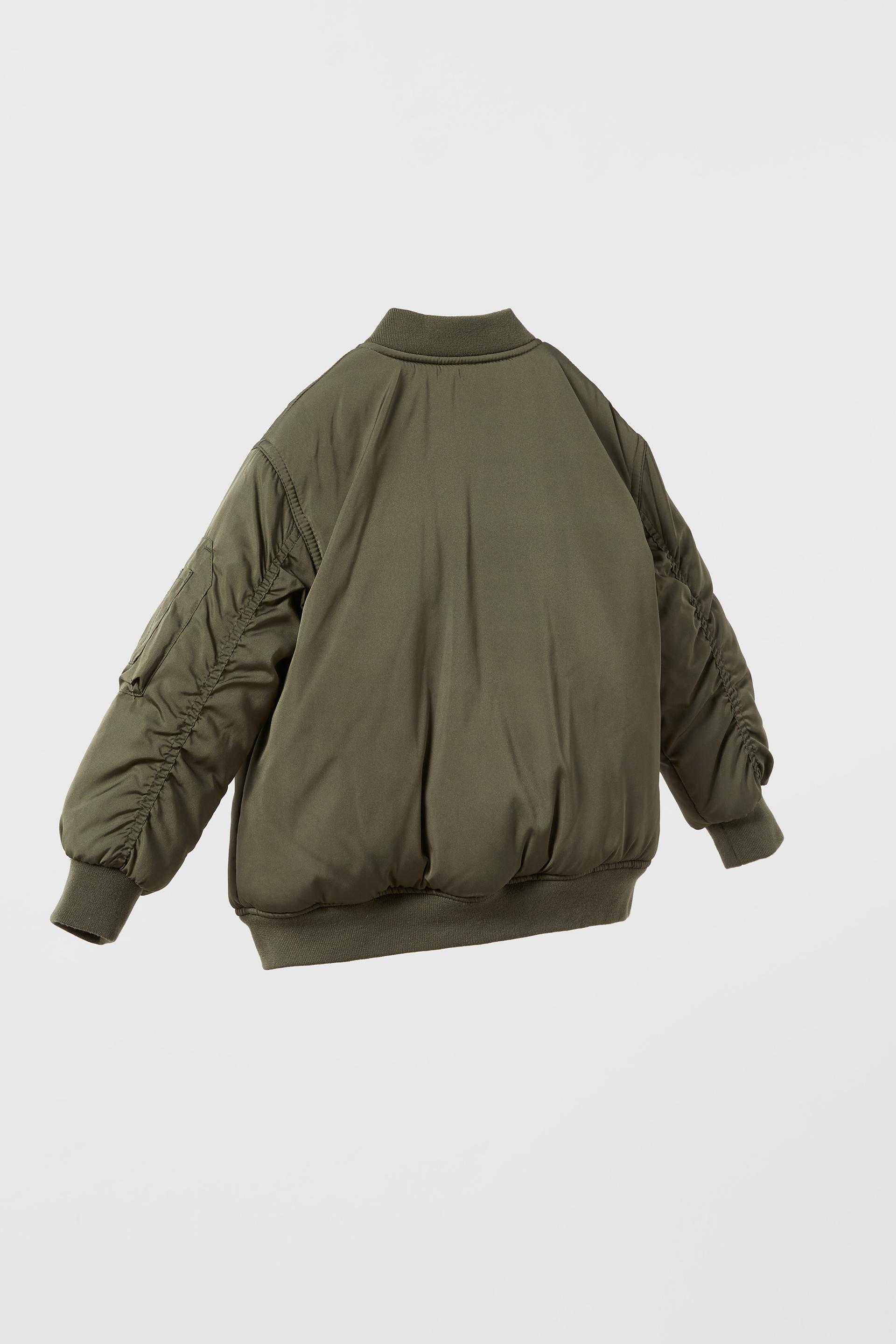 Zara - Water Repellent Zippered Bomber - Khaki - Unisex