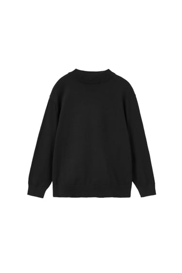 Image 0 of FINE GAUGE KNIT SWEATER WITH MOCK NECK from Zara