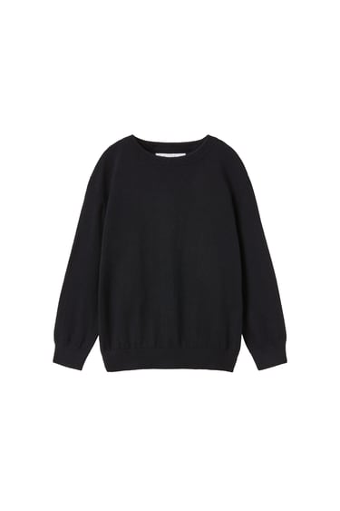 Image 0 of FINE GAUGE KNIT SWEATER WITH ROUND NECK from Zara