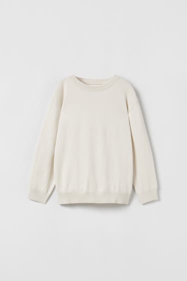 Image 0 of FINE GAUGE KNIT SWEATER WITH ROUND NECK from Zara