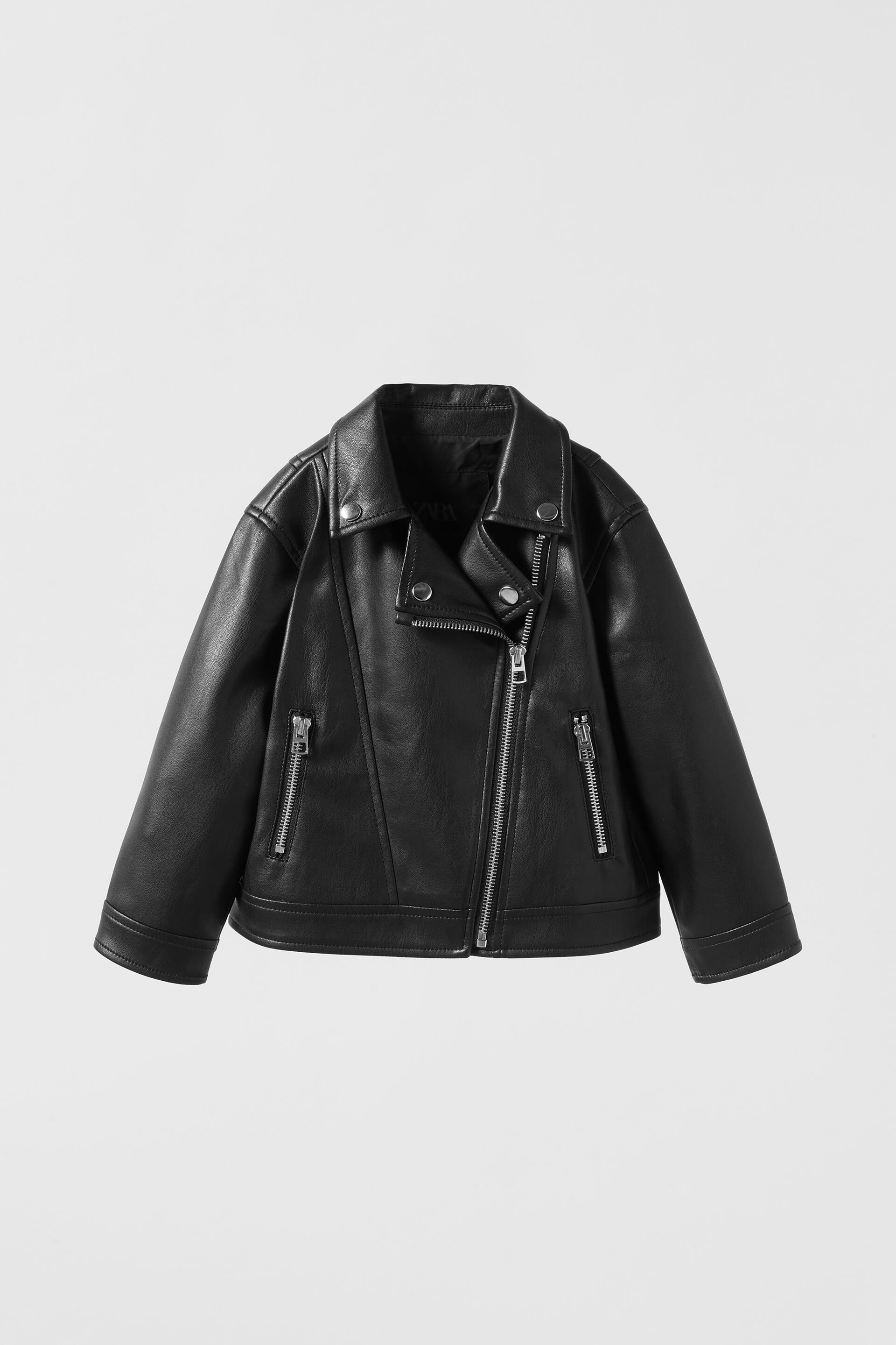 CAZADORA EFECTO PIEL BIKER - Negro ZARA España