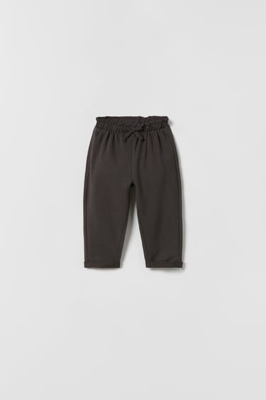 Image 0 of BOW TRIM HAMMER PANTS from Zara
