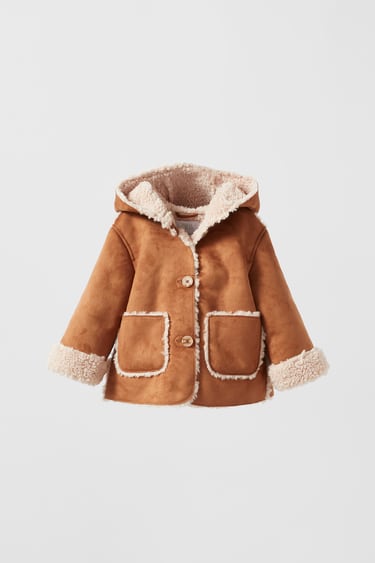Image 0 of DOUBLE-FACED FAUX SHEARLING COAT from Zara