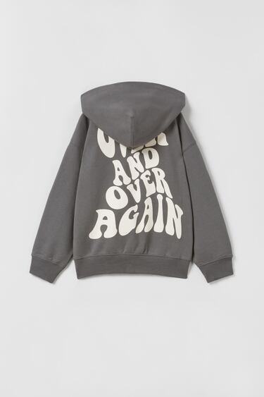 PLUSH JACKET WITH TEXT