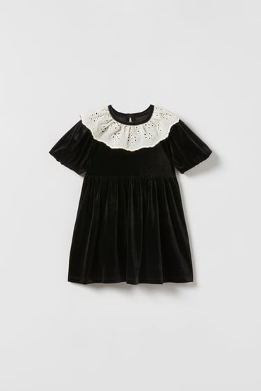 Image 0 of COMBINATION VELVET DRESS from Zara