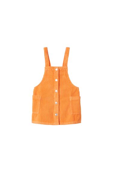 Image 0 of SNAPS CORDUROY PINAFORE DRESS from Zara