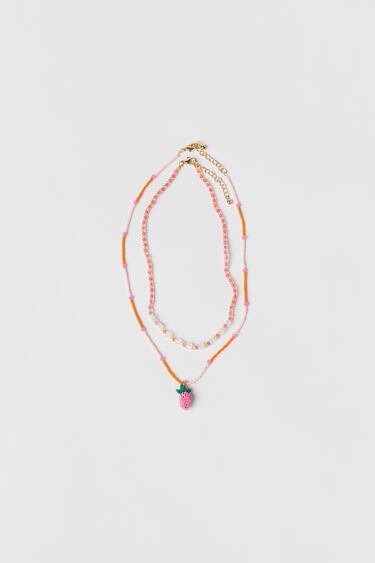 Image 0 of PACK OF TWO FRUIT NECKLACES from Zara