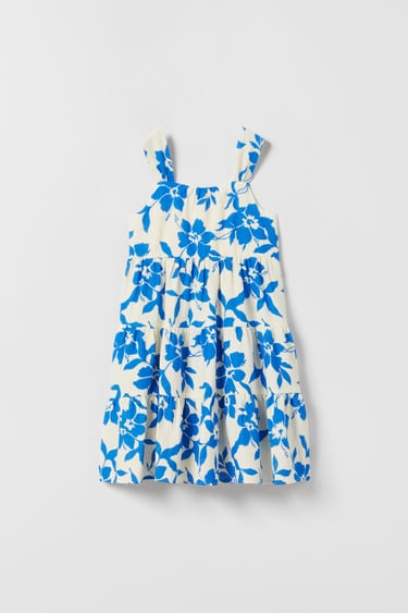PLEATED FLORAL DRESS