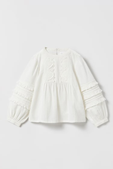 Image 0 of ROMANTIC BLOUSE from Zara