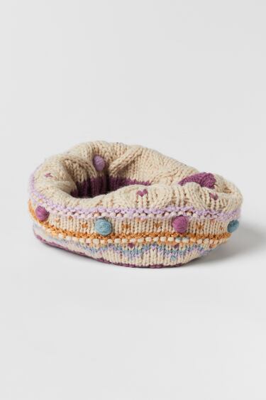 Image 0 of BABY/ BOBBLE AND INTARSIA KNIT SNOOD from Zara