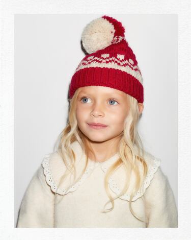 Image 0 of BABY/ JACQUARD KNIT HAT from Zara