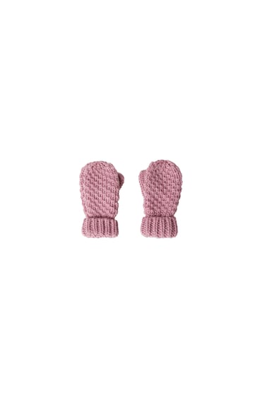 Image 0 of BABY/ CABLE KNIT MITTENS from Zara