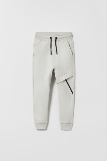 Image 0 of ZIPPERED SPORTY PANTS from Zara
