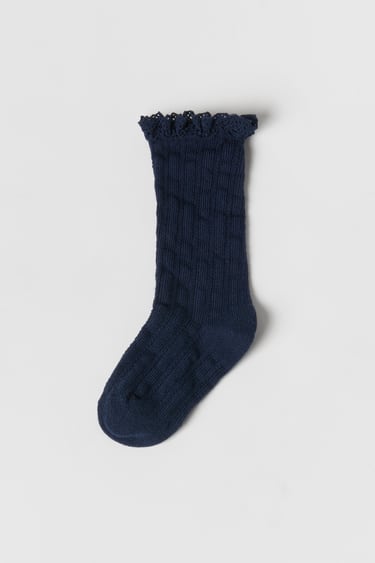 BABY/ LONG LACE-TRIMMED SOCKS