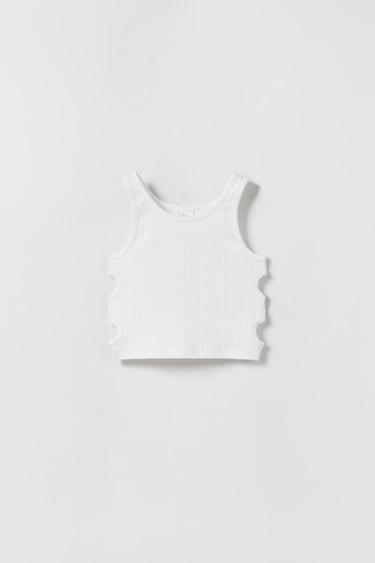 RIBBED CUT-OUT TOP