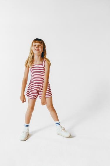 STRIPED AND RIBBED TOP AND BERMUDA SHORTS PACK