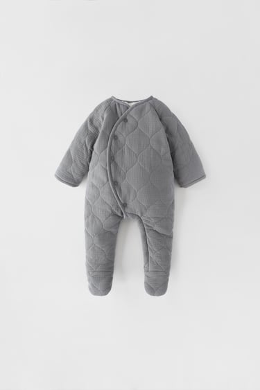 Image 0 of QUILTED FAUX SHEARLING ONE-PIECE SUIT from Zara