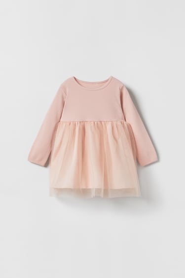 Image 0 of COMBINATION TULLE DRESS from Zara