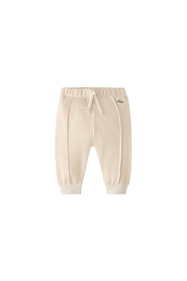 Image 0 of WAFFLE-KNIT PIPED TROUSERS - LIMITED EDITION from Zara