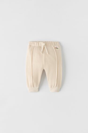 Image 0 of WAFFLE-KNIT PIPED TROUSERS - LIMITED EDITION from Zara