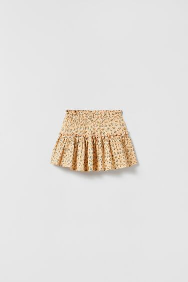 Image 0 of TEXTURED FLORAL SKIRT from Zara