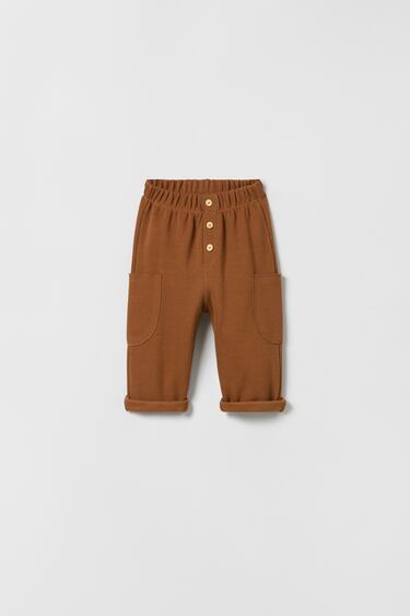 Image 0 of DOUBLE-FACED TROUSERS WITH POCKETS from Zara