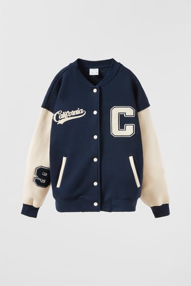 Image 0 of VARSITY BOMBER JACKET WITH PATCHES from Zara