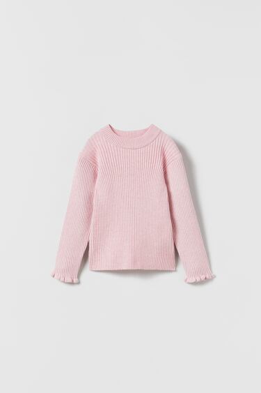 Image 0 of RIBBED MOCK NECK KNIT SWEATER from Zara