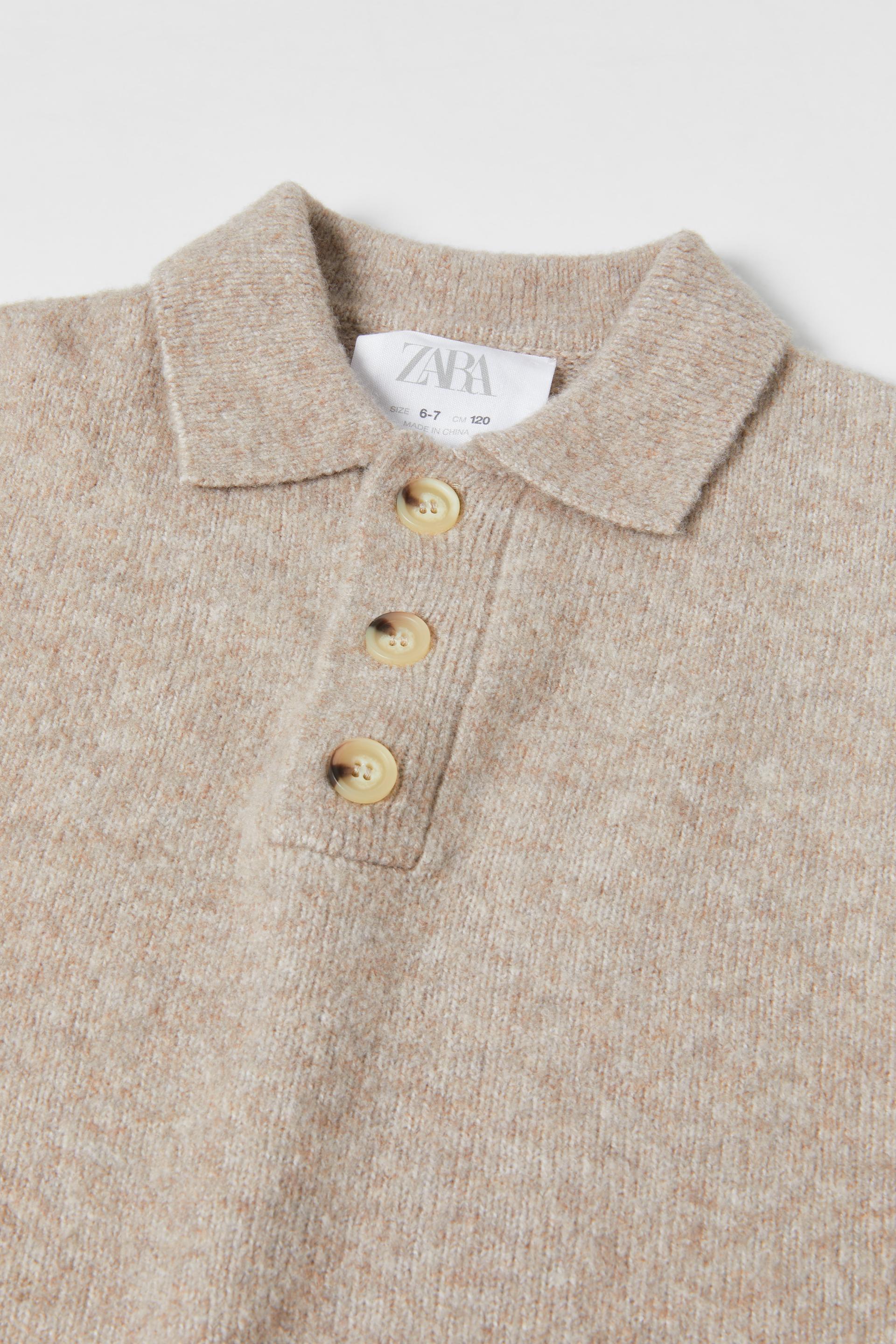 Zara KNIT POLO SWEATER - 217683426-183-3