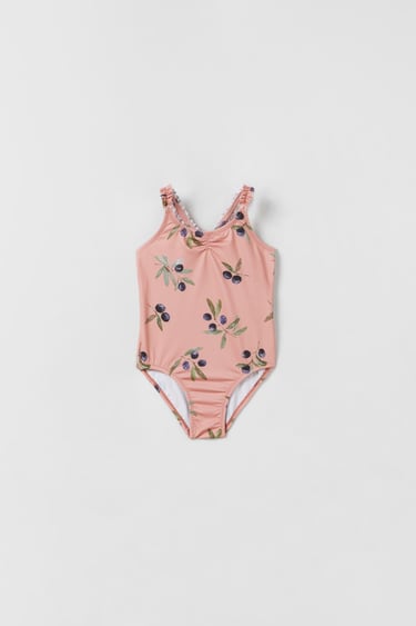 BABY/ SWIMSUIT WITH WATERCOLOUR OLIVES