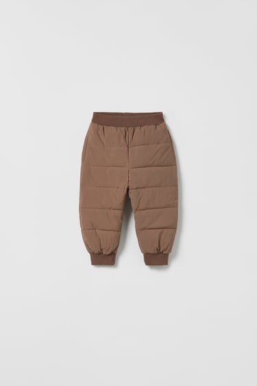 Image 0 of QUILTED CONTRAST TROUSERS from Zara