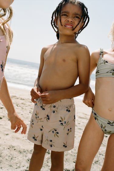 Image 0 of KIDS/ SWIM SHORTS WITH WATERCOLOUR OLIVES from Zara