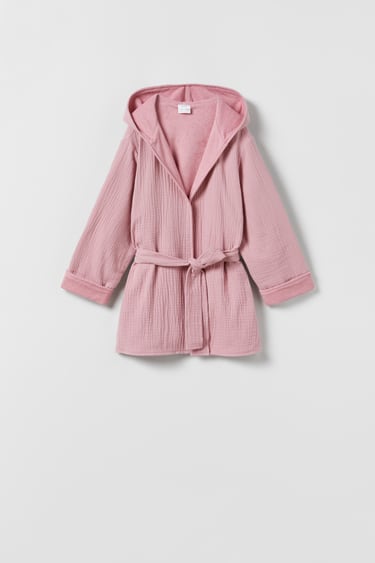 Image 0 of TEXTURED DRESSING GOWN from Zara