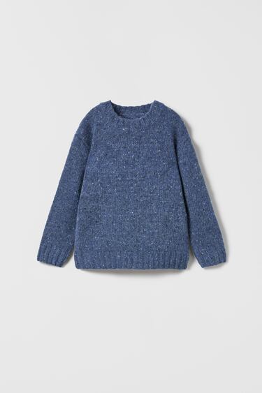 Image 0 of THICK GAUGE WOOL BLEND KNIT KNOP YARN SWEATER from Zara