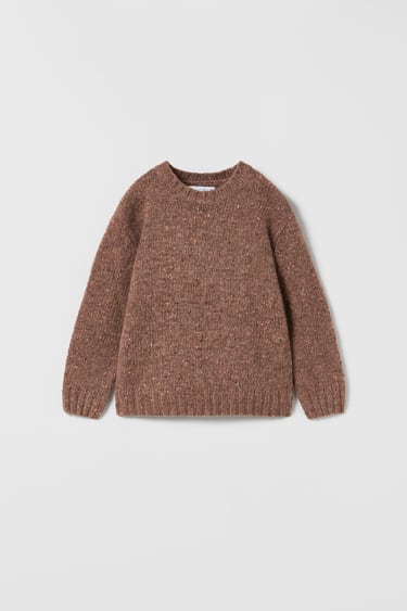 Image 0 of CHUNKY KNIT WOOL BLEND BUTTONED SWEATER from Zara