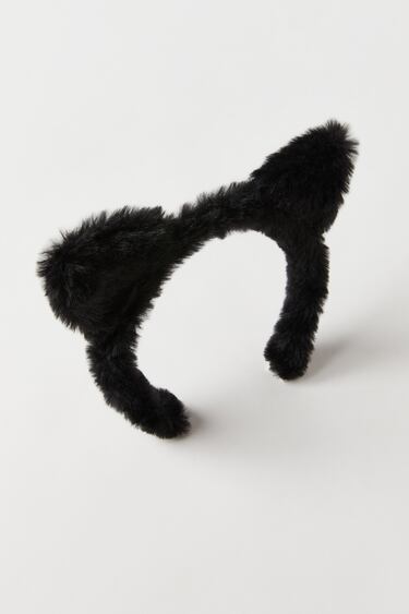 Image 0 of HEADBAND WITH FAUX FUR EARS from Zara
