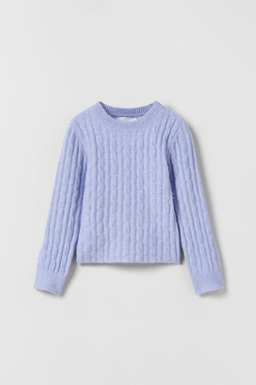 Image 0 of SOFT TOUCH CABLE-KNIT SWEATER from Zara