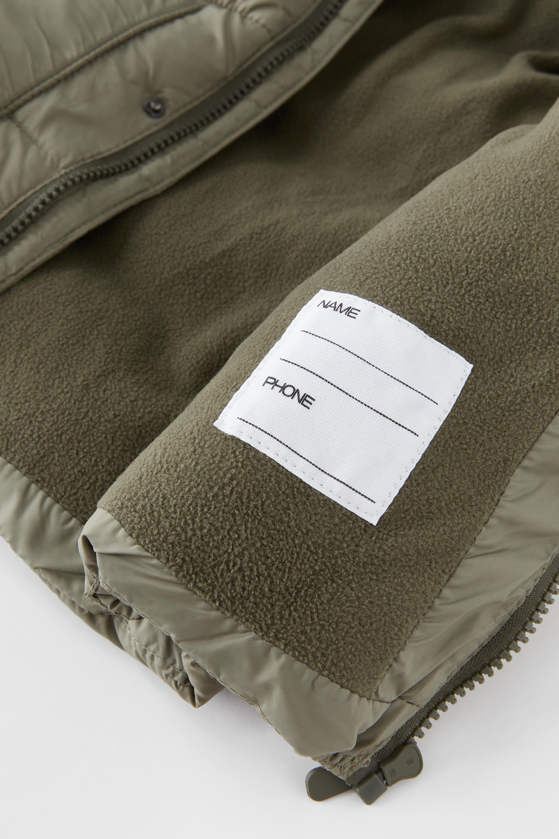 Zara - Water Repellent Puffer Coat - Khaki - Unisex