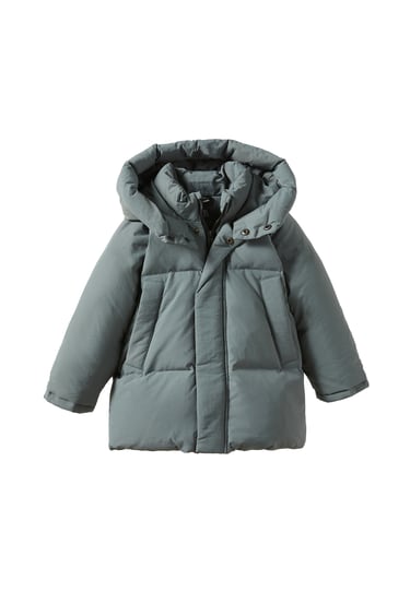 Image 0 of LONG WATER-REPELLENT FEATHER DOWN PUFFER JACKET from Zara